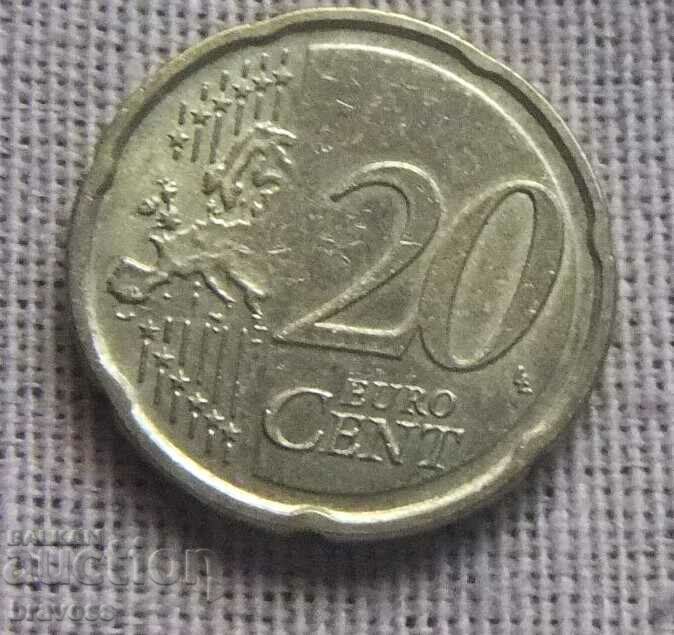 Germany- 20 c 2014 G with price 0.60 BGN | € 0.31