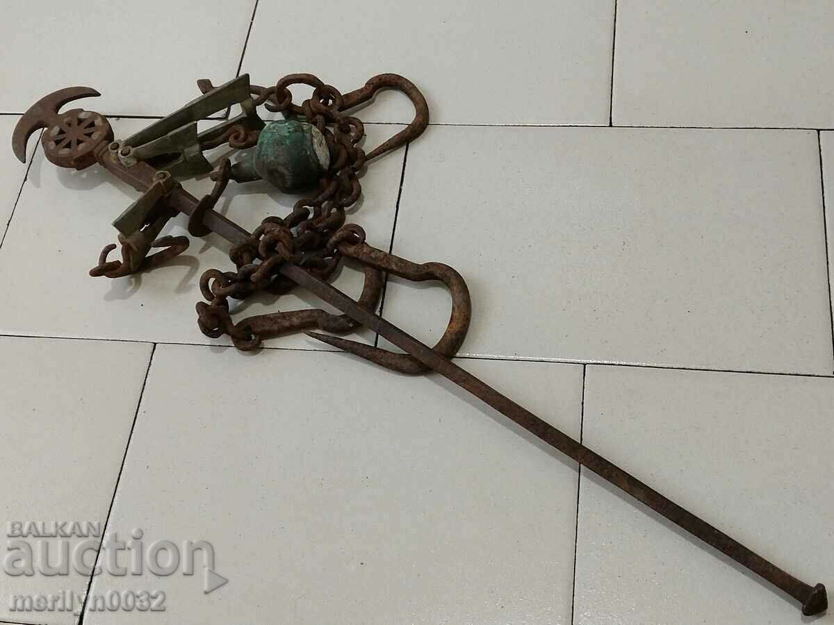 Ottoman scale with mace, scale, weight, wrought iron - 5 Ottoman scale with mace, scale, weight, wrought iron - 5