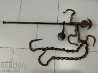 Ottoman scale with mace, scale, weight, wrought iron