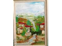 oil painting 65/45/Country houses/canvas/Certificate