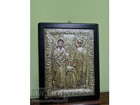 Lovely antique silver icon - Certificate