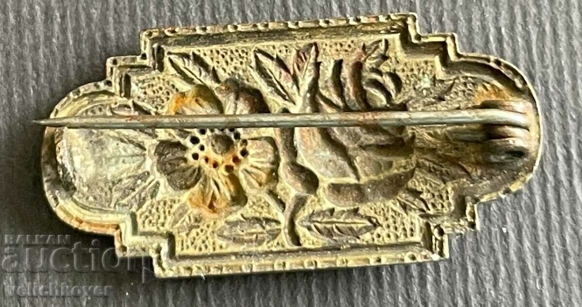 38194 Σήμα τύπου καρφίτσας λουλουδιών και πουλιών Γερμανία με τιμή 4.00 BGN | € 2.05