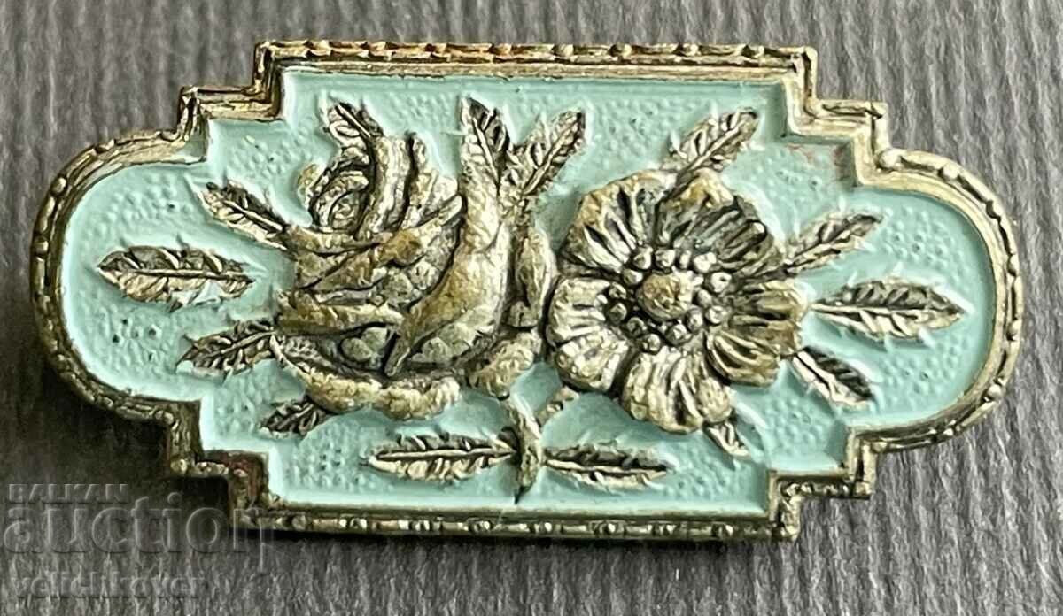 38194 Germany flower and bird brooch type badge