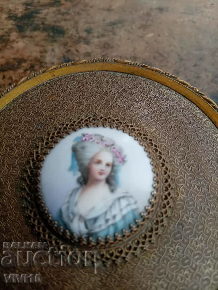 Antique jewelry box, bronze, enamel - 5 Antique jewelry box, bronze, enamel - 5