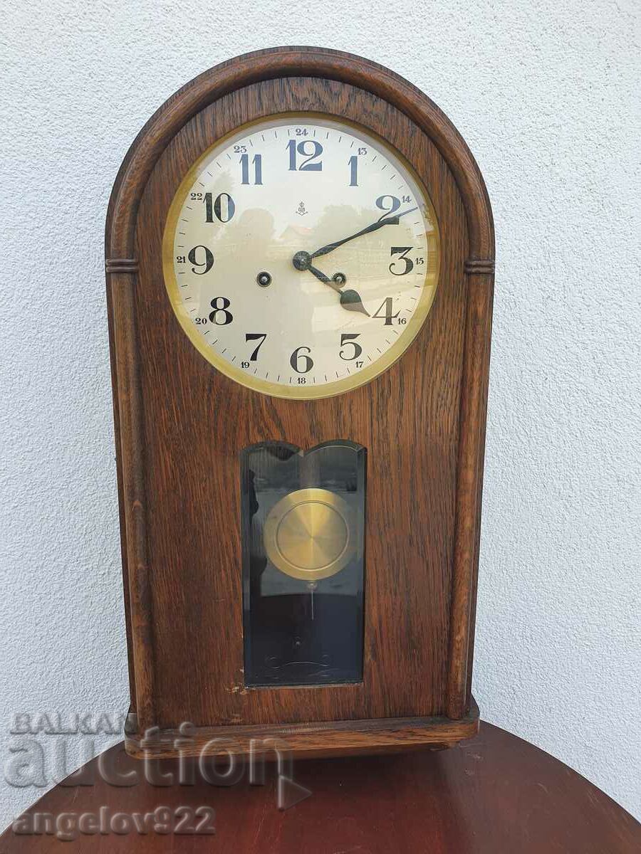 Gustav Becker German Wall Clock WORKING