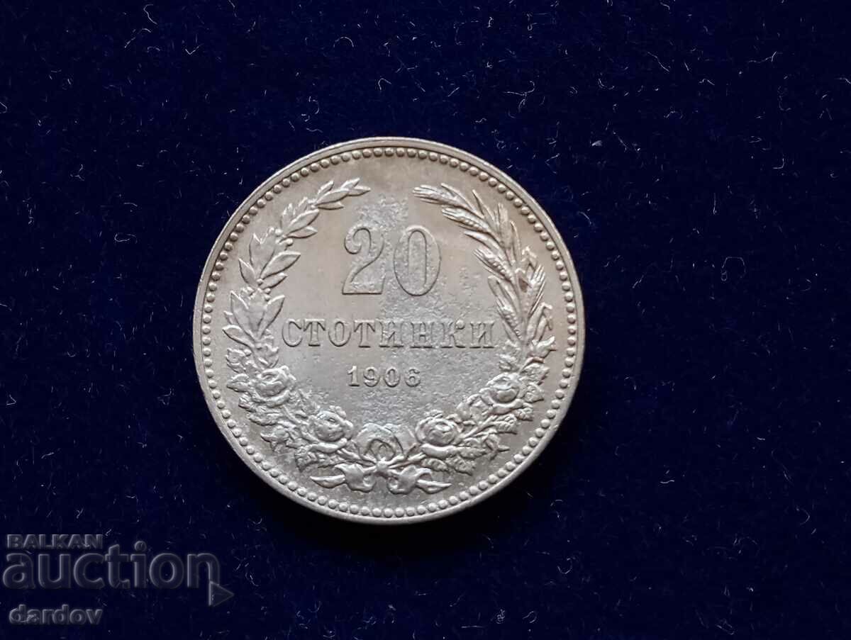 Bulgaria 20 cents 1906