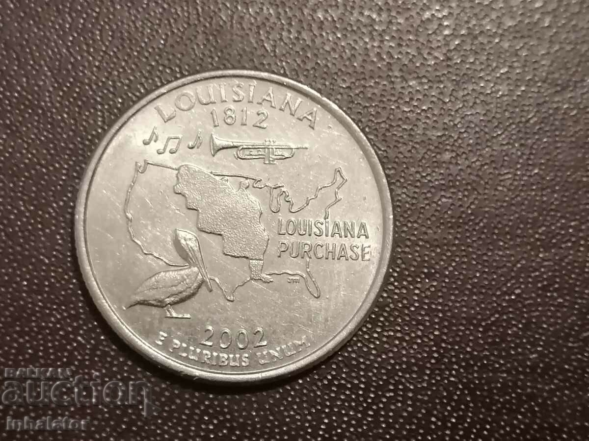 2002 R 25 cents Louisiana