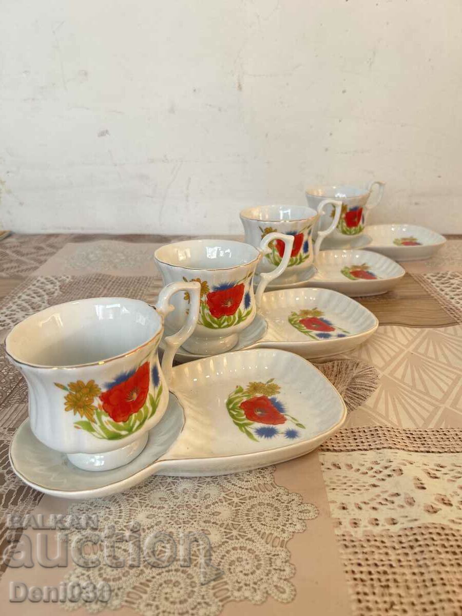 Beautiful porcelain tea cups