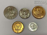 RWANDA - LOT 5 coins 2003