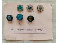 Badges sample 6 pieces of Kozloduy NPP