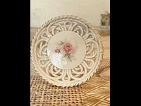 Vintage old Spanish porcelain saucer