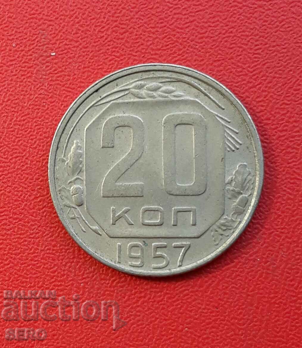 Rusia-URSS-20 copeici 1957