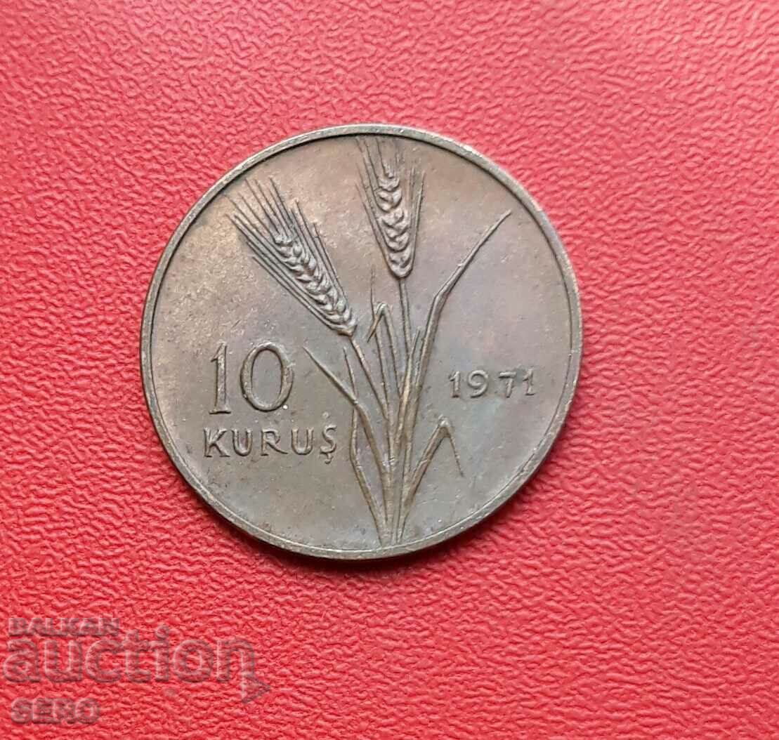 Turkey-10 kuruş 1971 F.A.O