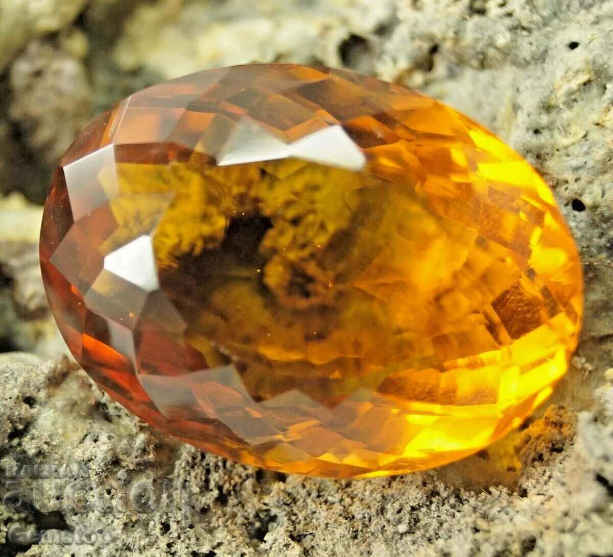 BZC! 9.76 ct natural citrine oval cert. GGL from 1 st!