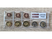 Set "Standard euro coins from Latvia - 2014"