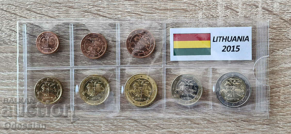 Set "Standard euro coins from Lithuania - 2015"