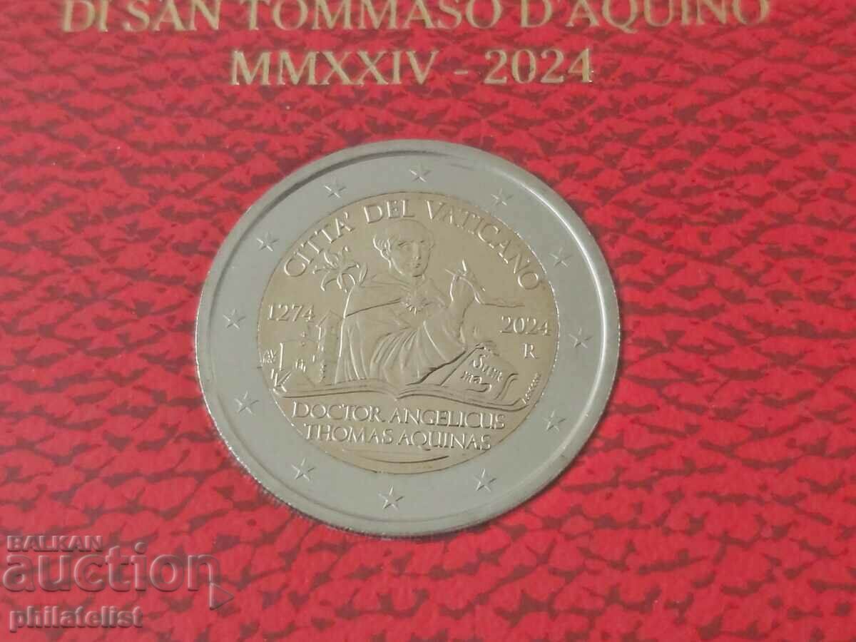 Vatican 2024 - 2 euro commemorative coin - Thomas Aquinas