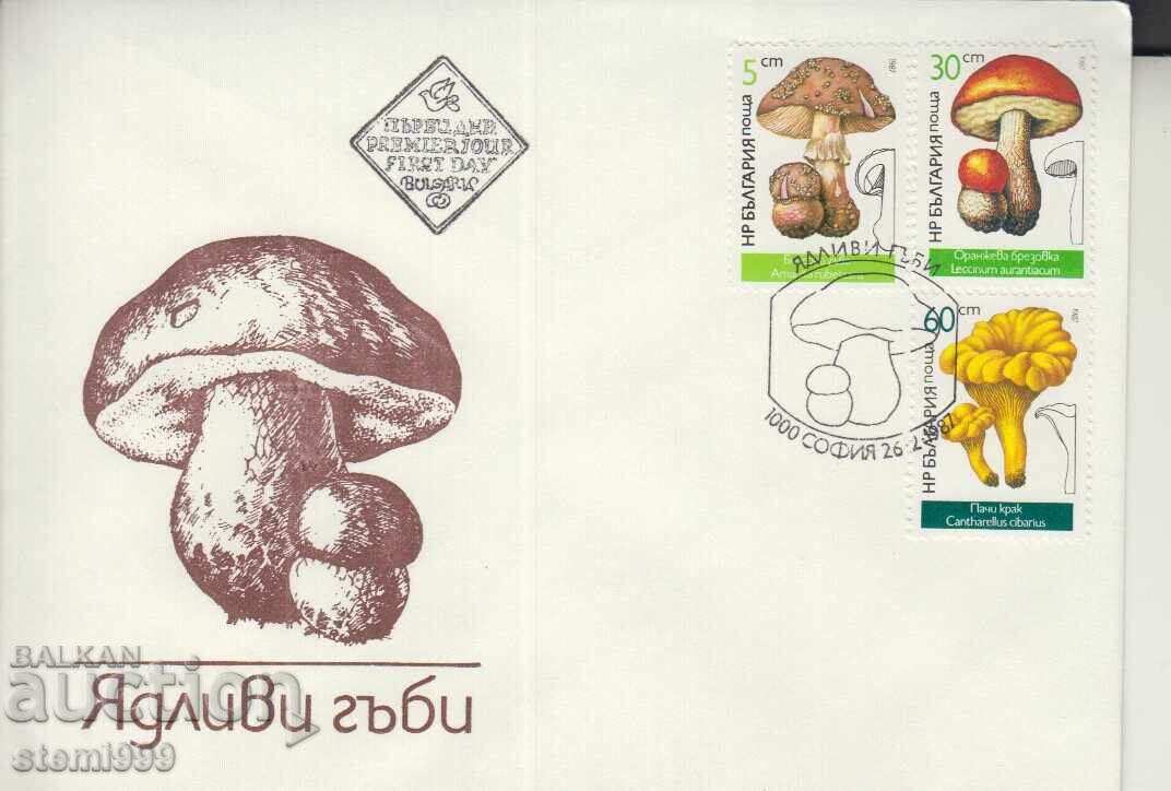 First Day Postal Envelope Edible Mushrooms