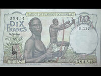 Africa Occidentală Franceză 10 Franci 1954 Pick 37 Ref 9454