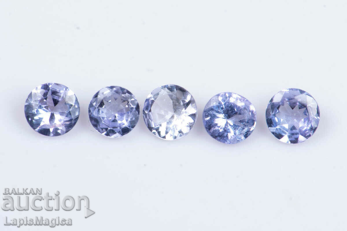 5 Pieces Tanzanite 0.49ct Round Cut #3