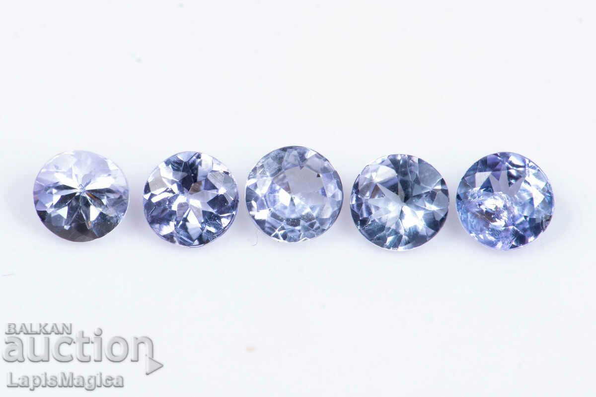 5 Pieces Tanzanite 0.50ct Round Cut #4