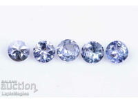 5 Pieces Tanzanite 0.50ct Round Cut #4