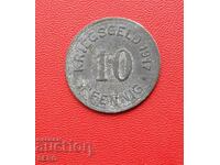 Γερμανία-S.Rhine-Westphalia-Münster-10 Pfennig 1917