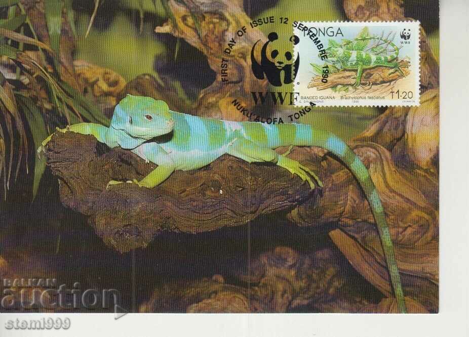 Postcard Maximum FDC Reptiles WWF