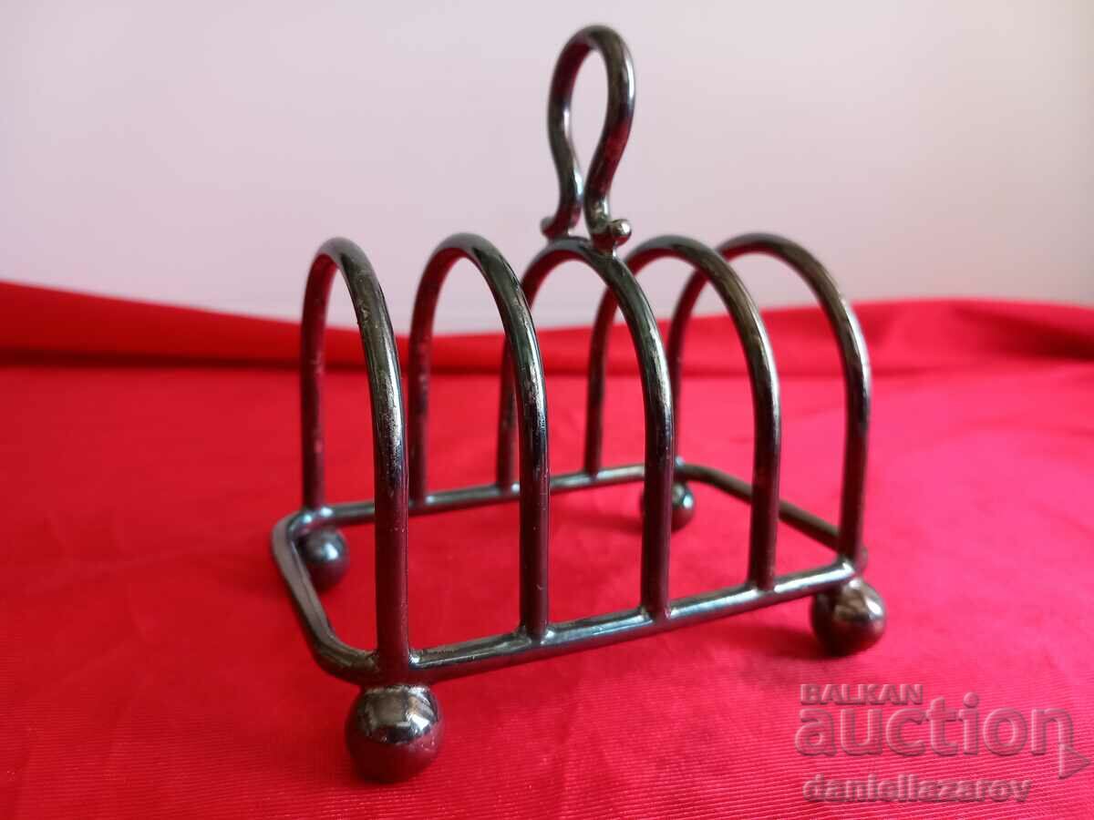 Antique English SILVER PLATED Toast Stand