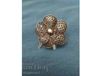 SILVER BROOCH.-FILIGRAN