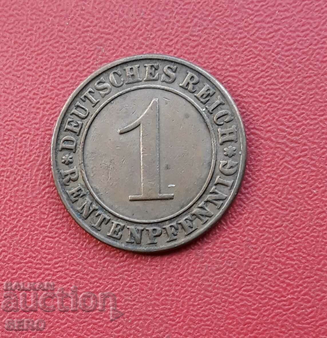 Germany-1 pfennig 1924 J-Hamburg