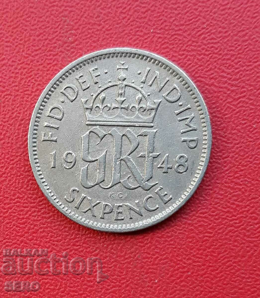 Marea Britanie - 6 pence 1948