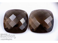 Pair of smoky quartz 15.43ct cushioon cut #4