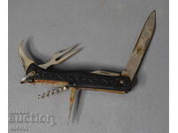 Old Russian Folding Pocket Knife RARE Knife with tools