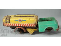 Old German metal toy tank truck model