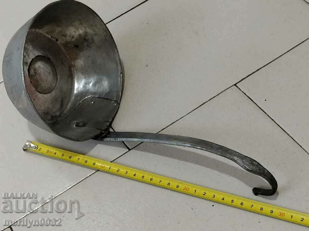 Old copper ladle, copper copper pot, pit, kishkil cap - 6