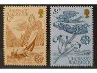 Guernsey/Guernsey 1981 Europe CEPT Ships/Flowers MNH