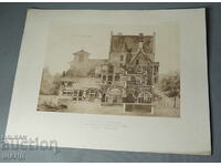 1897 France Architectural lithograph of Hotel Particulier