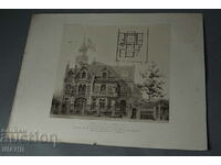 1895 France Architectural lithograph of Hotel Armateur