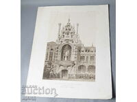 1895 France Architectural lithograph of Chapel Church