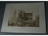 1897 France Architectural lithograph of Hotel Particulier