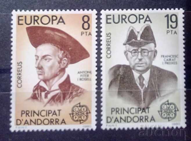 Ισπανική Ανδόρα 1980 Ευρώπη CEPT Personalities MNH