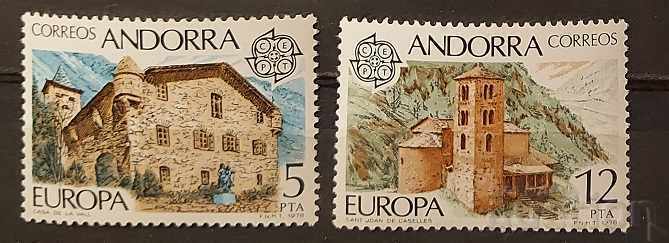 Spania Andorra 1978 Europa CEPT Clădiri MNH