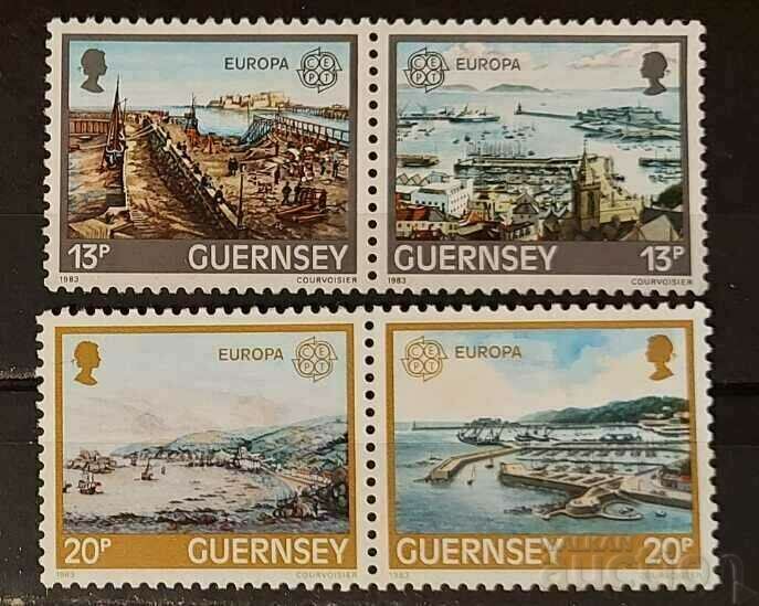 Guernsey/Guernsey 1983 Ευρώπη CEPT Πλοία/Κτίρια MNH