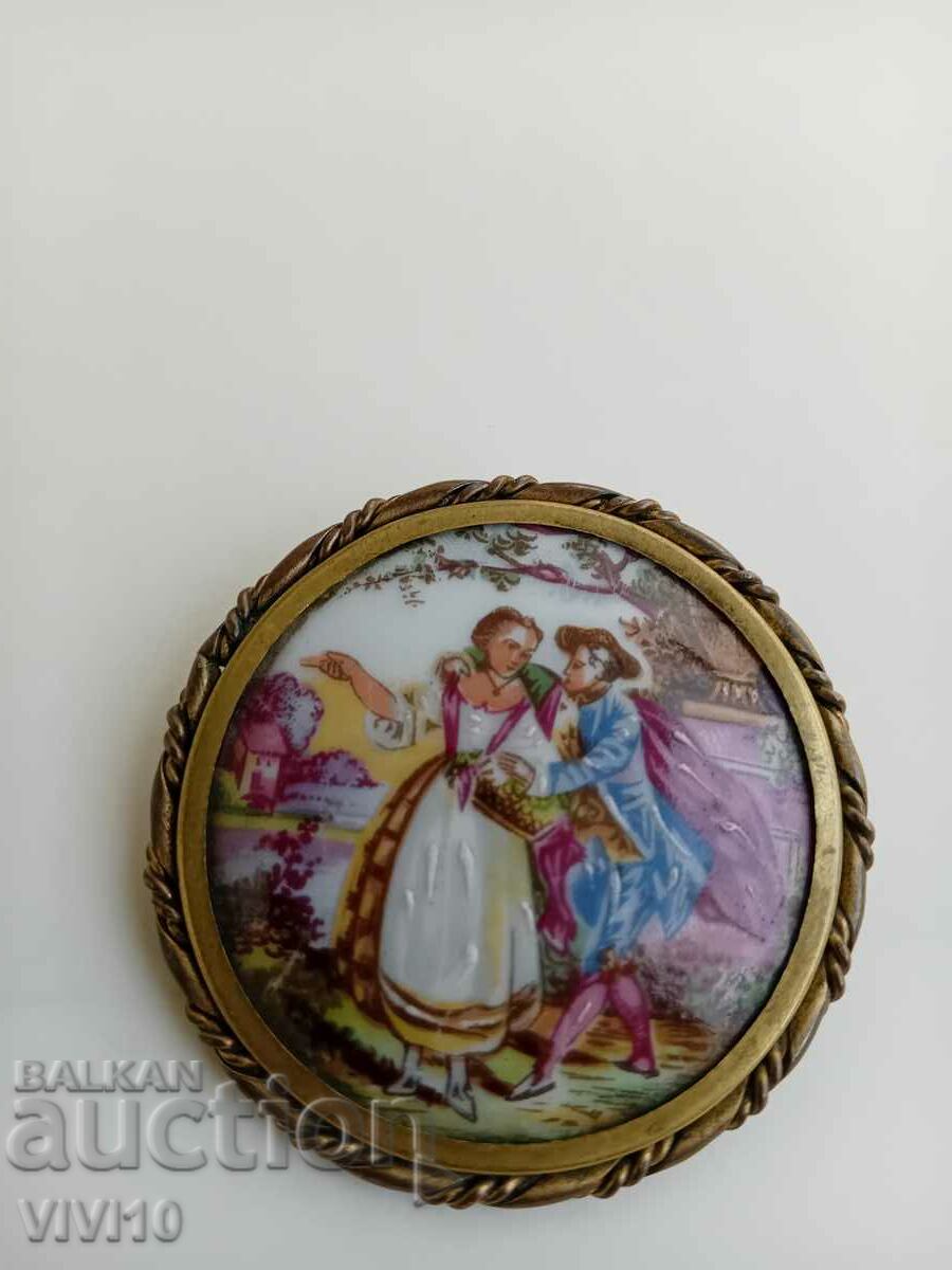 A unique Limoges brooch