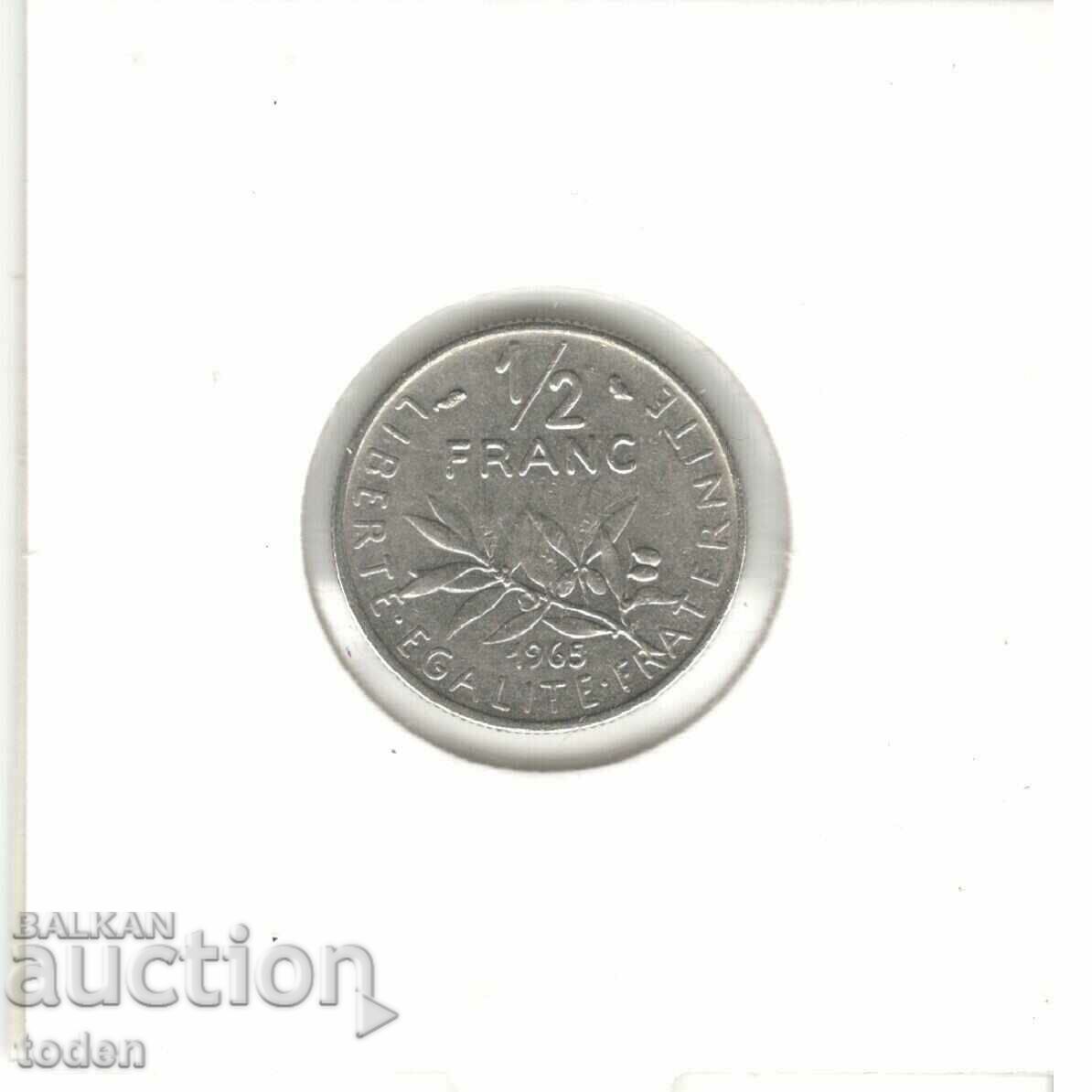 Auction France-½ Franc-1965-KM# 931.1-Signature "O. Roty" Auction France-½ Franc-1965-KM# 931.1-Signature "O. Roty"