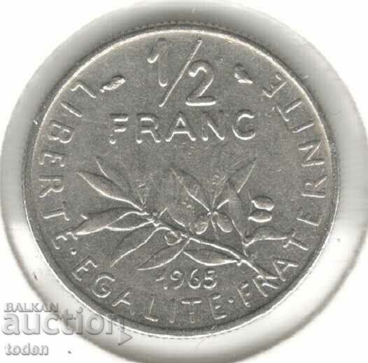 Franța-½ Franc-1965-KM# 931.1-Semnătura „O. Roty”