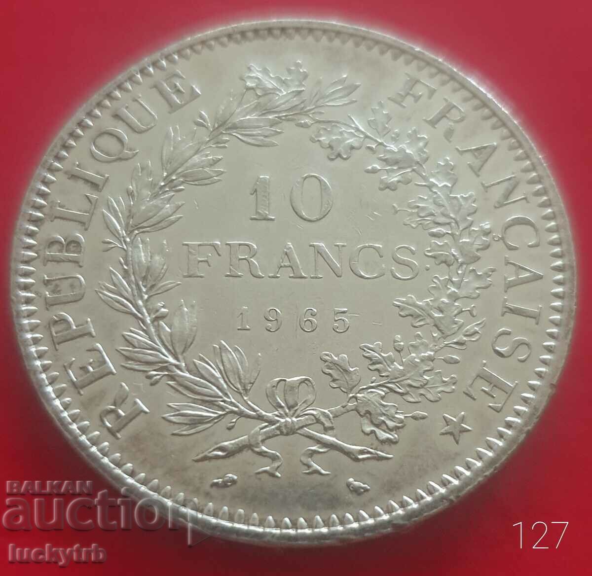 10 francs 1965 - France Silver 0.900