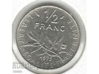 Franța-½ Franc-1975-KM# 931.1-Semnătura „O. Roty”