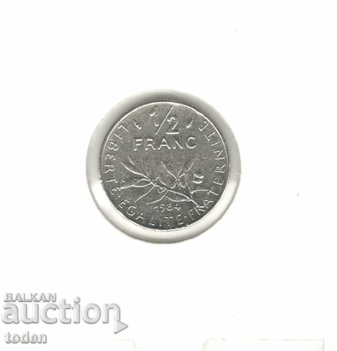 Auction  France-½ Franc-1984-KM# 931.1-Signature "O. Roty"